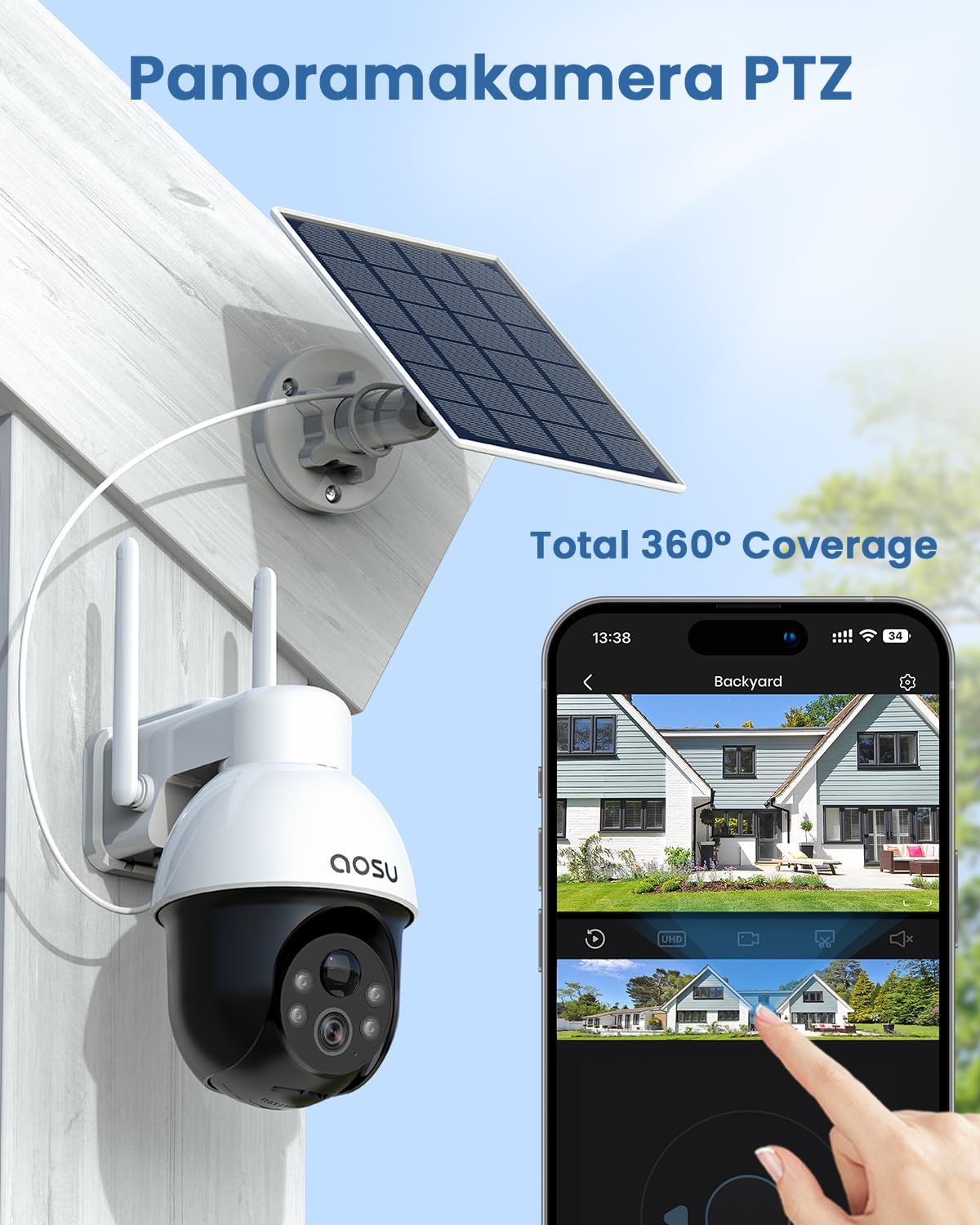 Solar Security Cameras System Wireless Outdoor